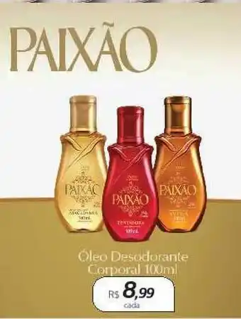 Drogal óleo Desodorante Corporal Paixão 100ml oferta