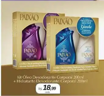 Drogal Kit óleo Desodorante Corporal 200ml + Hidratante Desodorante Corporal 200ml Paixão oferta