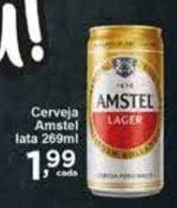 Rossi Supermercado Cerveja Amstel lata 269ml oferta