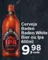 Cerveja Baden Baden White Bier ou Ipa 600ml