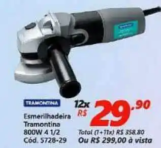 Esmerilhadeira Tramontina 800w 4 1-2