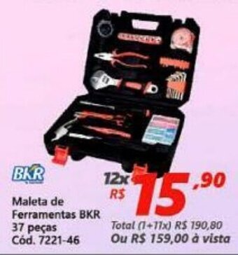 Lojas Becker Maleta de Ferramentas BKR 37 pecas oferta