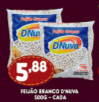 Supermercados Cristal Feijao Branco D'nuva 500g cada oferta