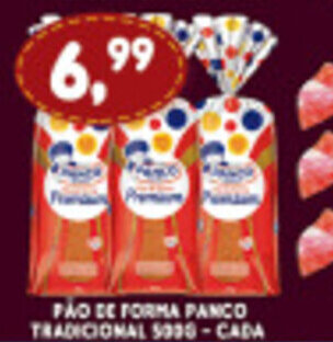 Pao de forma Panco tradicional 500g cada