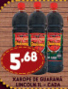 Xarope de Guarana LIncoln 1L - cada