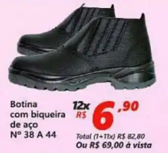 Botina com Biqueira de Aco N38 A 44