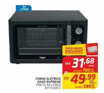Forno elétrico dako supreme