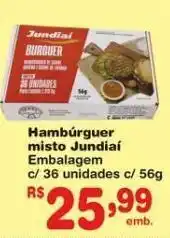 Makro Hambúrguer misto jundiaí embalagem c/ 36 unid c/56g oferta
