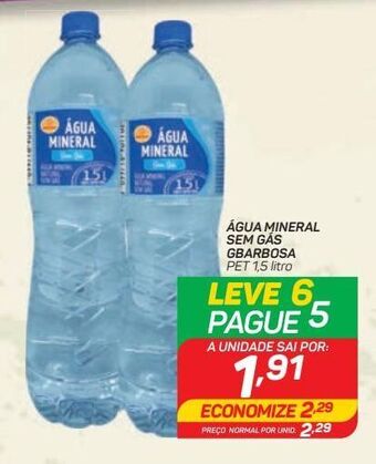 GBarbosa Água mineral sem gás gbarbosa 1.5 lt oferta