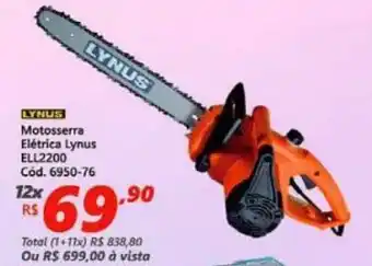 Lojas Becker Motosserra Eletrica Lymus ELL2200 oferta