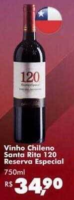 Big Box Vinho Chileno Santa Rita 120 Reserva Especial oferta