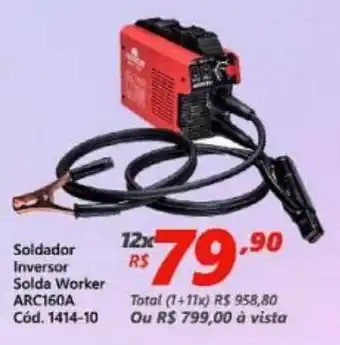 Soldador Inversor Solda Worker ARC160A