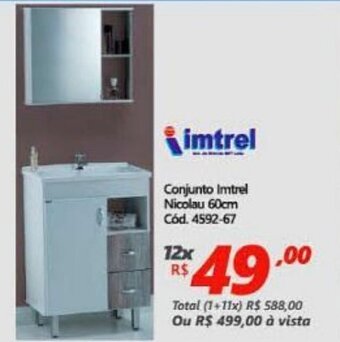 Lojas Becker Conjunto Imtrel Nicolau 60cm oferta