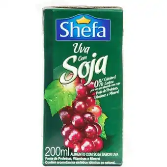 X Supermercados Bebidas de soja shefa uva caixa 200ml oferta