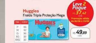 Drogal Huggies Fralda Tripla Proteção Mega oferta