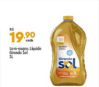 Supper Rissul Lava-roupas Liquido Girando Sol oferta