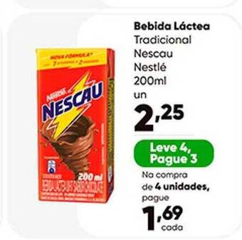 Zaffari Bebida Láctea Tradicional Nescau Nestlé Leve 4 Pague 3 oferta