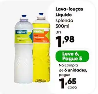 Zaffari Lava-louças Liquido Splendo Leve 6 Pague 5 oferta
