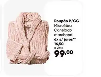 Zaffari Roupão P-gg Microfibra Canelado Marchand oferta
