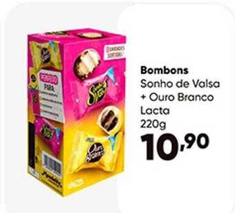 Zaffari Bombons Sonho De Valsa + Ouro Branco Lacta oferta