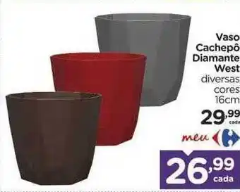 Vaso Cachepô Diamante West