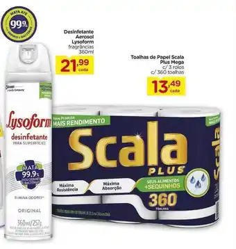 Carrefour Desinfetante Aerosol Lysoform Toalhas De Papel Scala Plus Mega oferta