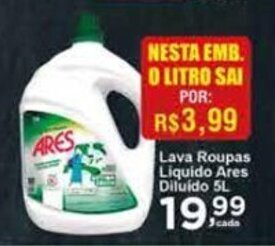 Rossi Supermercado Lava roupas Liquido Ares Diluido 1L oferta