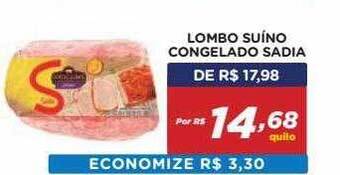 Lombo Suíno Congelado Sadia