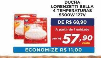 Ducha Lorenzetti Bella 4 Temperaturas 5500w 127v