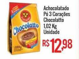 Mart Minas Achocolatado Pó 3 Corações Chocolatto oferta