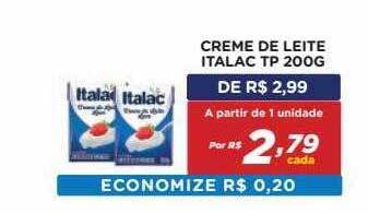 Bahamas Mix Creme De Leite Italac Tp oferta