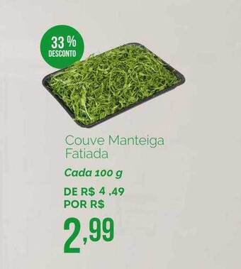 Oba Hortifruti Couve Manteiga Fatiada 33% Desconto oferta