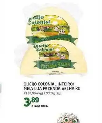 Cooper Queijo Colonial Inteiro Meia-lua Fazenda Velha oferta