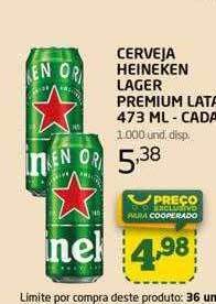 Cooper Cerveja Heineken Lager Premium Lata Cada oferta