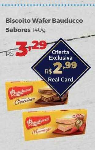 Villarreal Supermercados Biscoito Wafer Bauducco Sabores oferta
