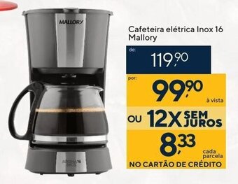 Coop Cafeteira eletrica Inox 16 Mallory oferta