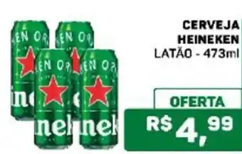 Pais e Filhos Supermercados Cerveja Heineken latao 473ml oferta
