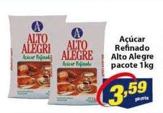 Acucar Refinado Alto Alegre pacote 1kg