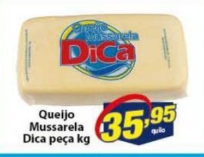 Vencedor Atacadista Queijo mussarela Dica peca 1kg oferta