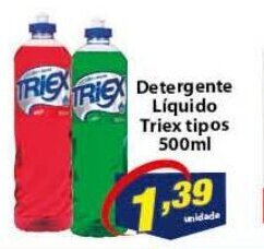 Vencedor Atacadista Detergente Liquido Triex tipos 500ml oferta