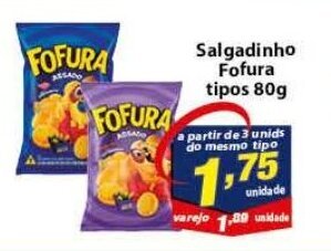 Vencedor Atacadista Salgadinho Fofura tipos 80g oferta