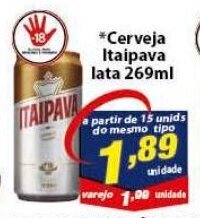 Vencedor Atacadista Cerveja Itaipava lata 269ml oferta