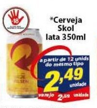 Vencedor Atacadista Cerveja Skol lata 350ml oferta