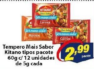Vencedor Atacadista Tempero mais Sabor Kitano tipos pacote 60g c/12 saches de 5g cada oferta