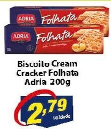 Vencedor Atacadista Biscoito Cream Cracker Folhata Adria 200g oferta