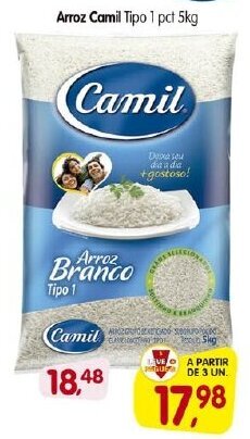 Cercadão Arroz Camil Tipo 1 Pct 5kg oferta
