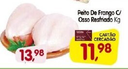 Cercadão Peito de Frango c/ Osso Resfriado 1kg oferta