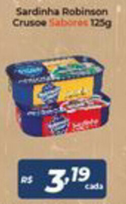 Atakarejo Sardinha Robinson Crusoe Sabores 125g oferta