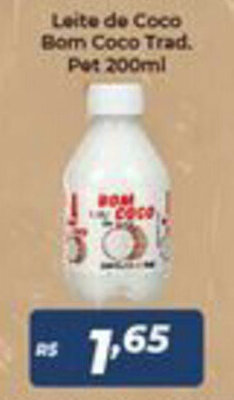 Atakarejo Leite de Coco Bom Coco Trad Pet 200ml oferta