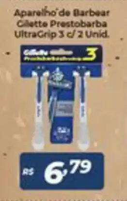 Aparelho de Barbear Gillette Prestobarba UltraGrip 3 c/ 2 unid.